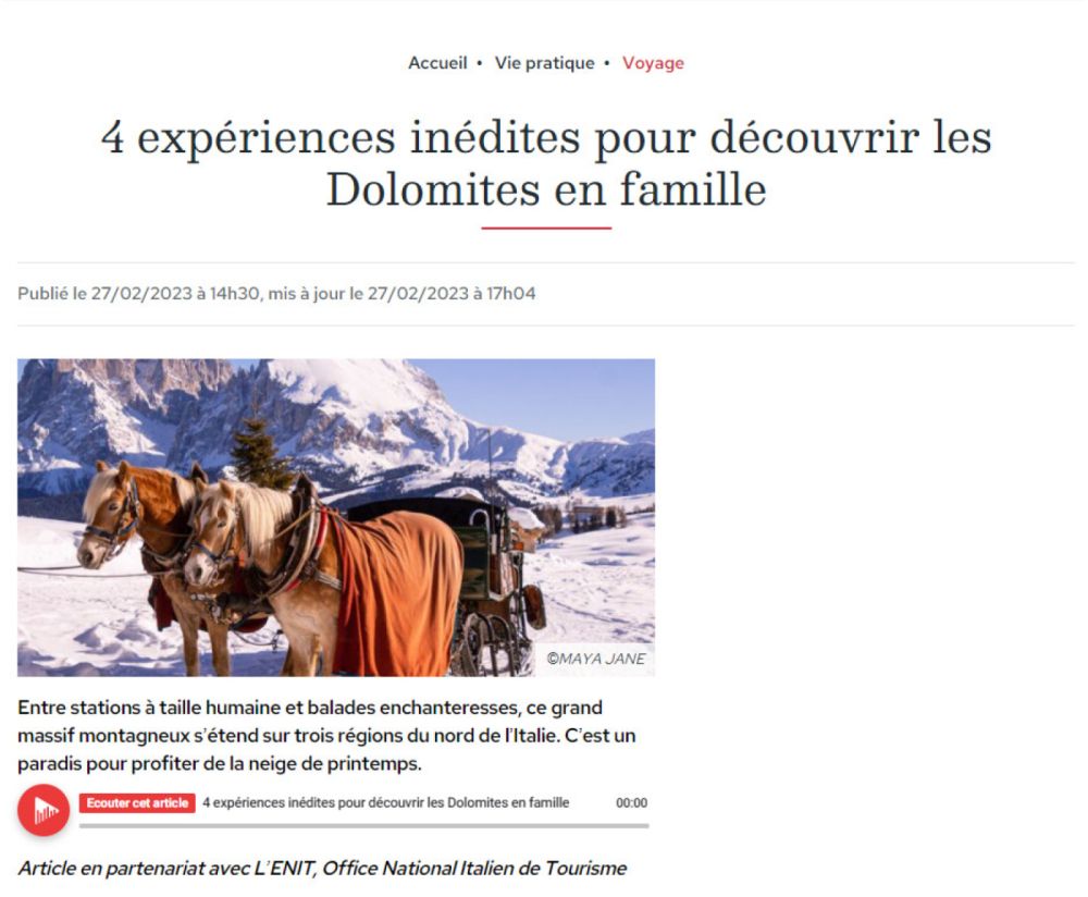4 esperienze insolite per scoprire le Dolomiti in famiglia - Femme Actuelle - Parigi
